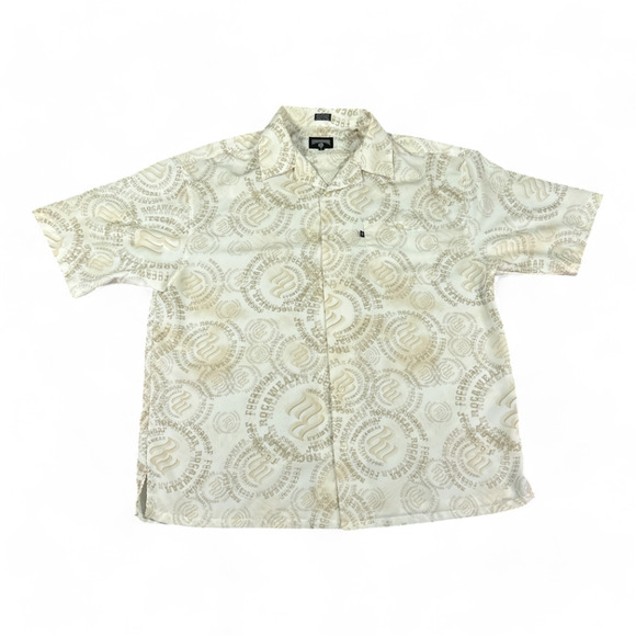 Vintage Rocawear Shirt Adult EXTRA LARGE White Spell Out Club Hip Hop Poly Y2K - Picture 1 of 12